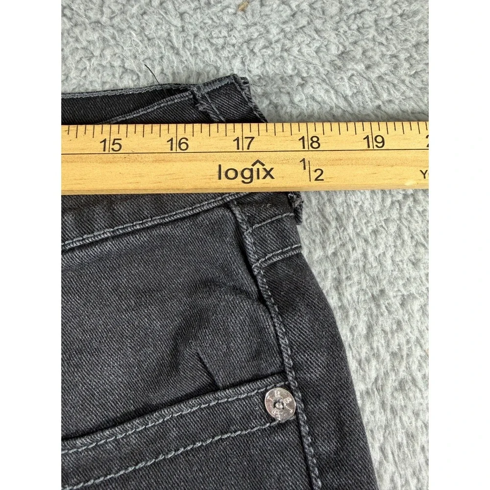 True Religion Ricky Relaxed Straight Jeans Mens 32x30 Flap Pockets Cut Ankle
